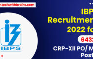IBPS Notification 2022 – Opening for 6432 CRP- PO/MT-XII Posts | Apply Online