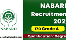NABARD Notification 2022 – Opening for 170 Grades A Posts | Apply Online