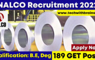 NALCO Notification 2022 – Opening for 189 GET  Posts | Apply Online