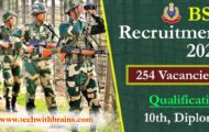 BSF Notification 2023 – Opening for 254 Head Constable Posts | Apply Offline