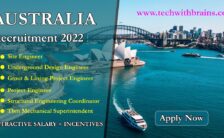 Australia Notification 2022 – Opening for Various Engineer Posts | Apply Email