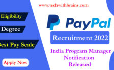 PayPal Notification 2022 – Opening for Various Program Manager Posts | Apply Online